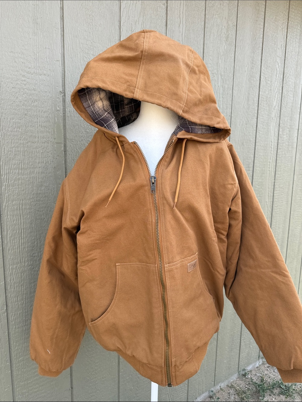 Pacific Trail Tan Hooded Canvas Jacket